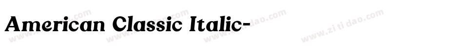 American Classic Italic字体转换